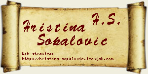 Hristina Šopalović vizit kartica